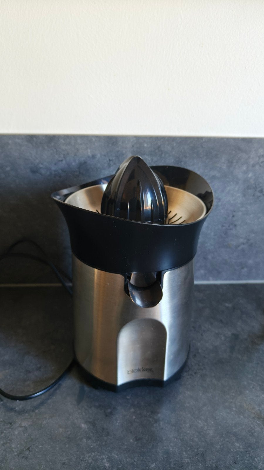 Blokker Citruspers BL-60002 - RVS Elektrisch, Witgoed en Apparatuur, Juicers, Verzenden, Zo goed als nieuw, Elektrisch, Citruspers