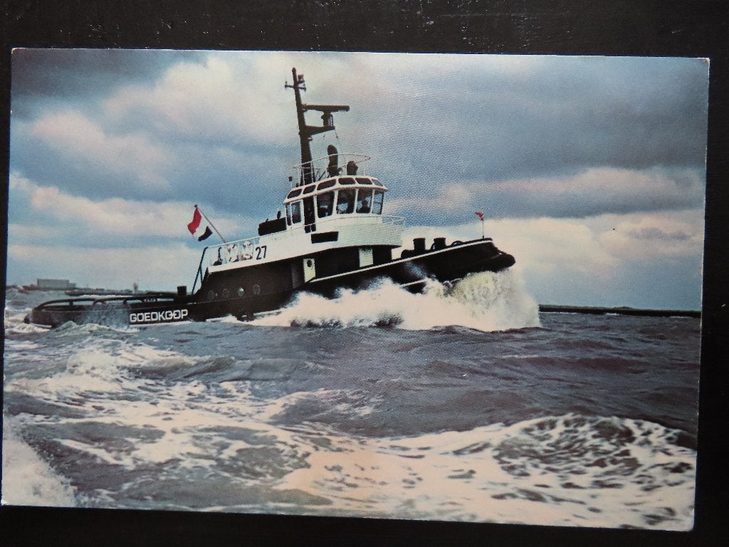 ansichtkaart sleepboot " Hendri P. Goedkoop " Goedkoop 27, Ophalen of Verzenden, Motorboot, Kaart, Foto of Prent