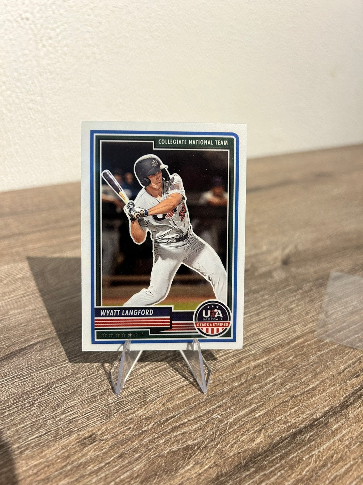 Wyatt Langford 2023 Panini USA Baseball Stars and Stripes 73, Ophalen of Verzenden, Zo goed als nieuw, Buitenlandse clubs, Poster, Plaatje of Sticker