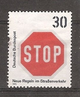 Duitsland Bund, Nieuwe Verkeersregels (30pf), 1971., Ophalen of Verzenden, BRD, Gestempeld