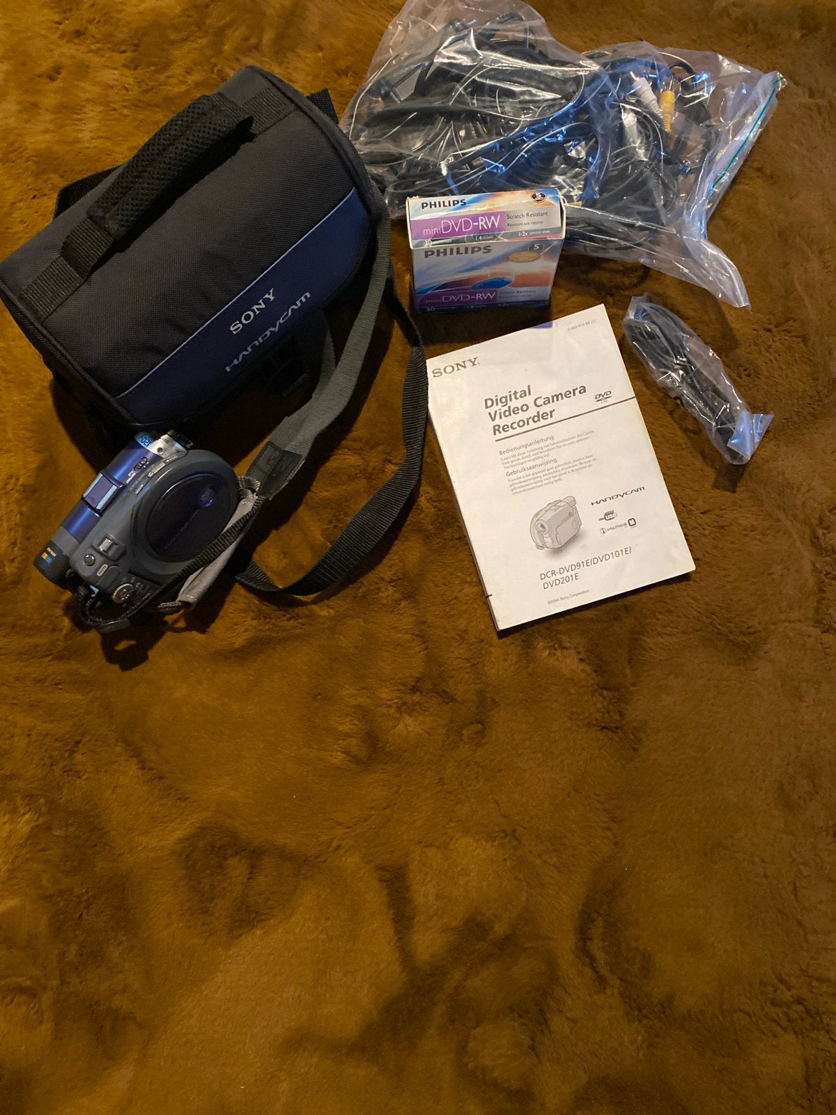 Sony Handycam DCR-DVD91E/DVD101E/DVD201E met accessoires, Audio, Tv en Foto, Ophalen, Gebruikt, Dvd, Sony