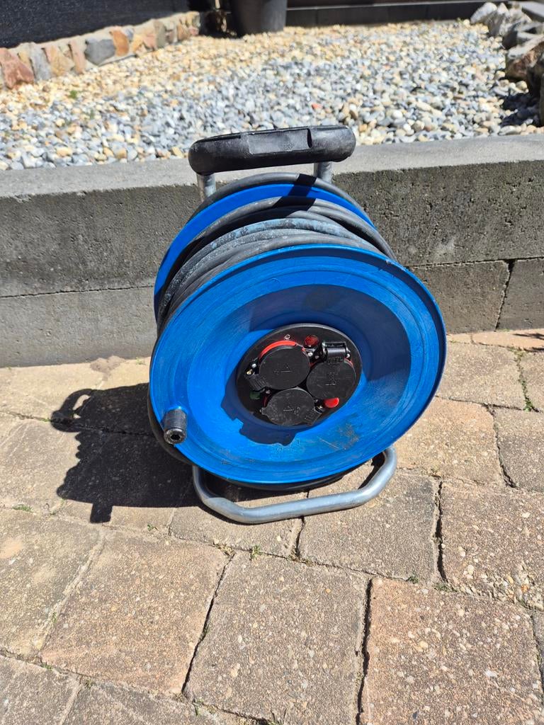 Hedi kabelhaspel Professional 50 meter IP54, Doe-het-zelf en Verbouw, Ophalen of Verzenden, Gebruikt, Kabel of Snoer