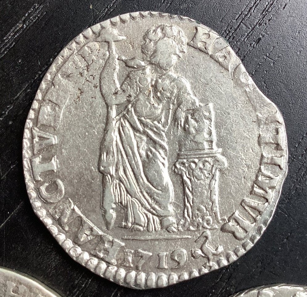 Gulden 1719 Overijssel, 1 gulden, Vóór koninkrijk, Zilver, Ophalen of Verzenden