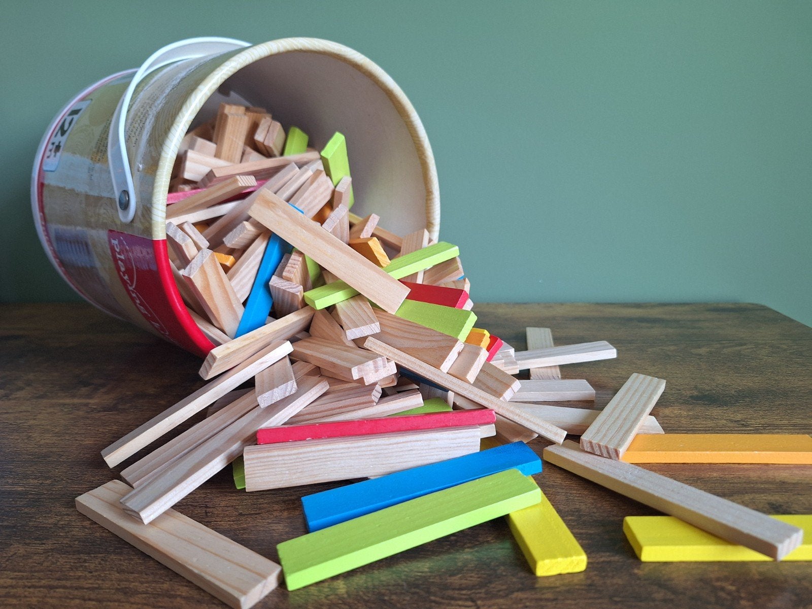 Stapelblokken 200 stuks -Playing Kids- hout (kapla), Ophalen of Verzenden, Gebruikt, Overige merken