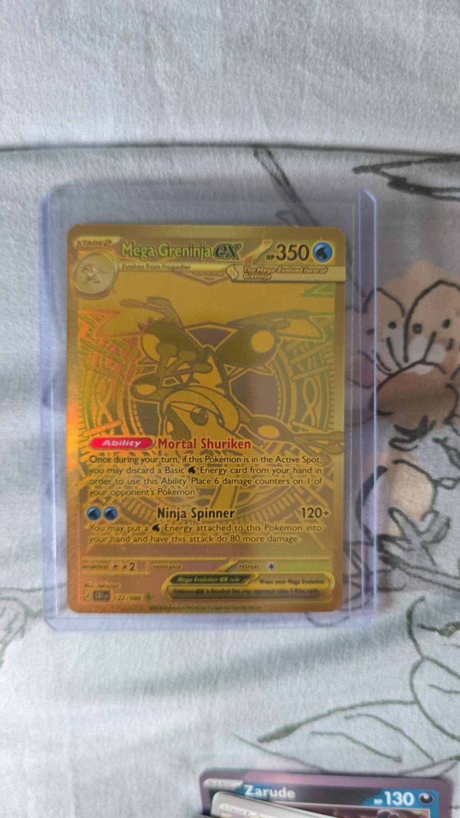 Mega Greninja EX Pokémon Kaart - Zelf Gepulled & Gesleeved, Verzamelen, Ophalen