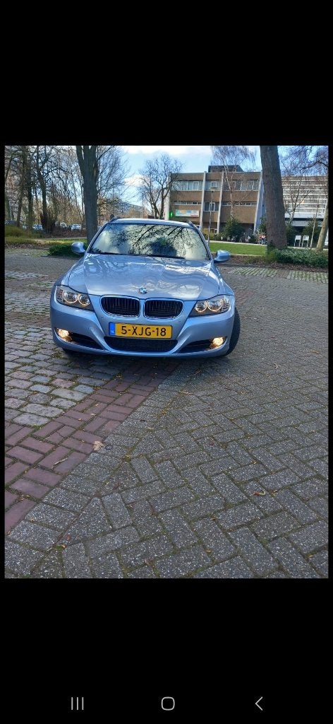 BMW 3-Serie 2.0 316D Touring 2010 Blauw, Auto's, Euro 5, Achterwielaandrijving, 1995 cc, Zwart