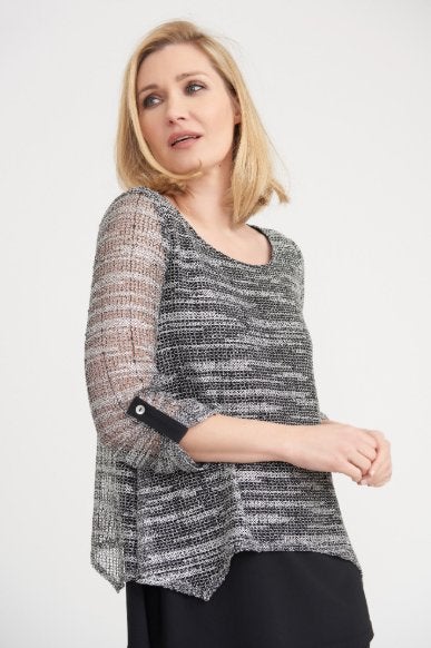 Joseph Ribkoff prachtig chique zilver/zwart tuniek mt 50, Kleding | Dames, Overige kleuren, ., Blouse of Tuniek, Joseph Ribkoff