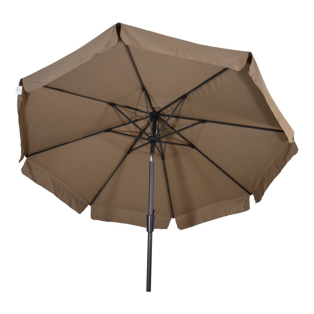 Parasol Libra rond 3 meter met molen kleur taupe, Info@edvonline.nl, Inductorstraat 9b 3903 KA Veenendaal, Kantelbaar, Nieuw