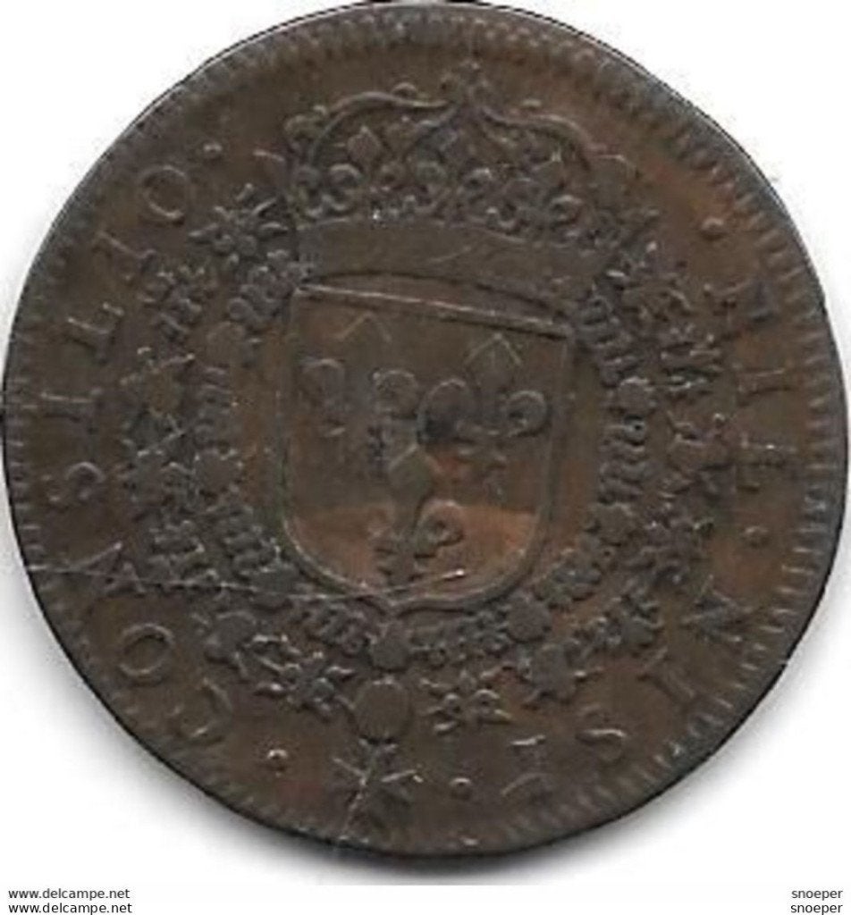 FRANCE l jeton lod.XIIII consilo nil nisi, Verzenden, Frankrijk, Losse munt
