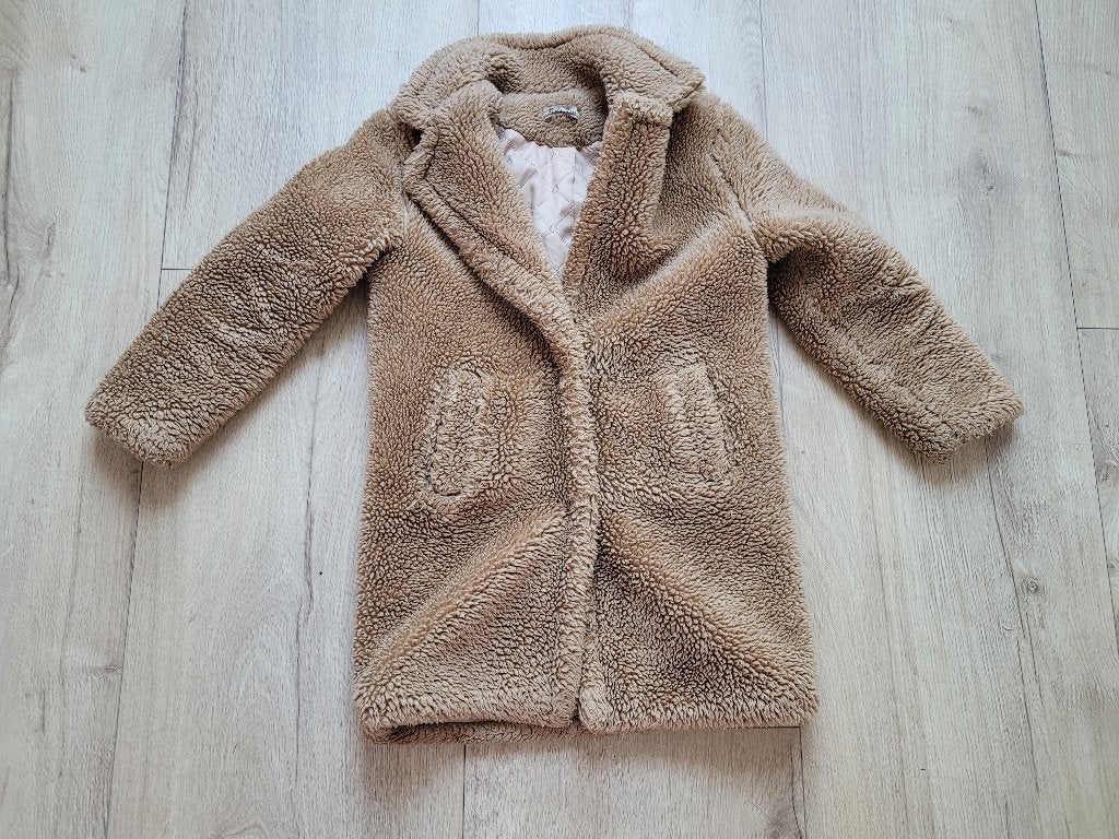KIDS STAR bruine teddy jas maat 134/140 ~ SJ2089, Kinderen en Baby's, Kinderkleding | Maat 134, Gebruikt, Meisje, Kids Star, Ophalen of Verzenden