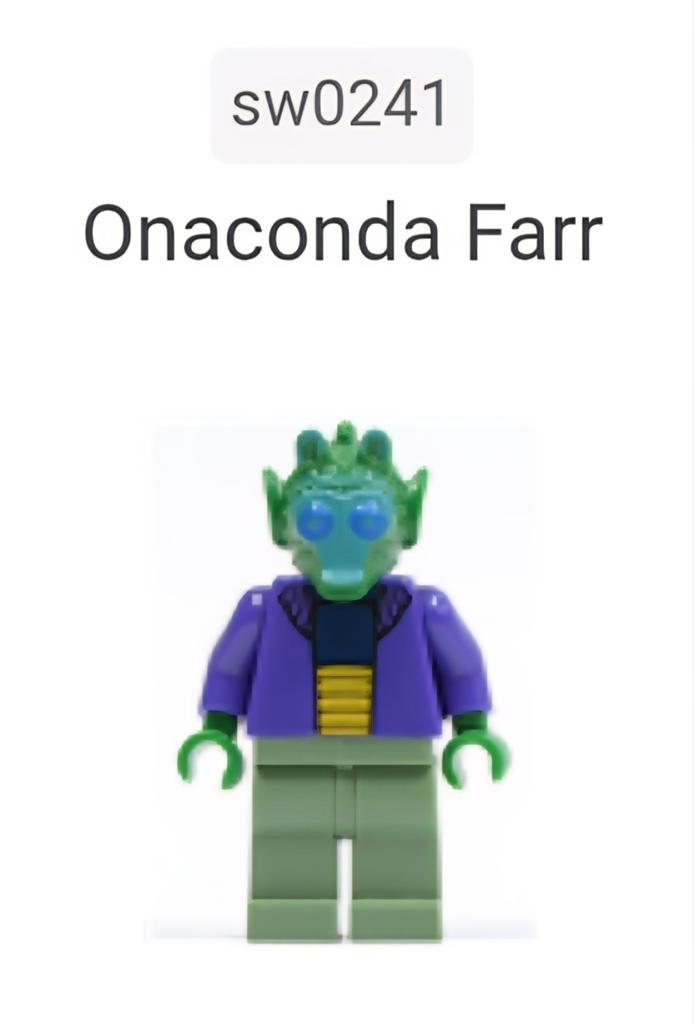 Lego Star Wars Onaconda Farr Minifiguur sw0241, Star Wars, Lego, Ophalen of Verzenden, Zo goed als nieuw