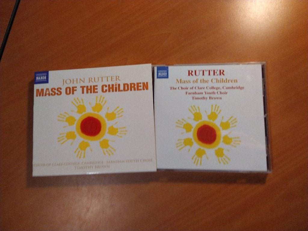 CD John Rutter. Mass of the Children, Ophalen of Verzenden, Classicisme, Zo goed als nieuw, Kamermuziek