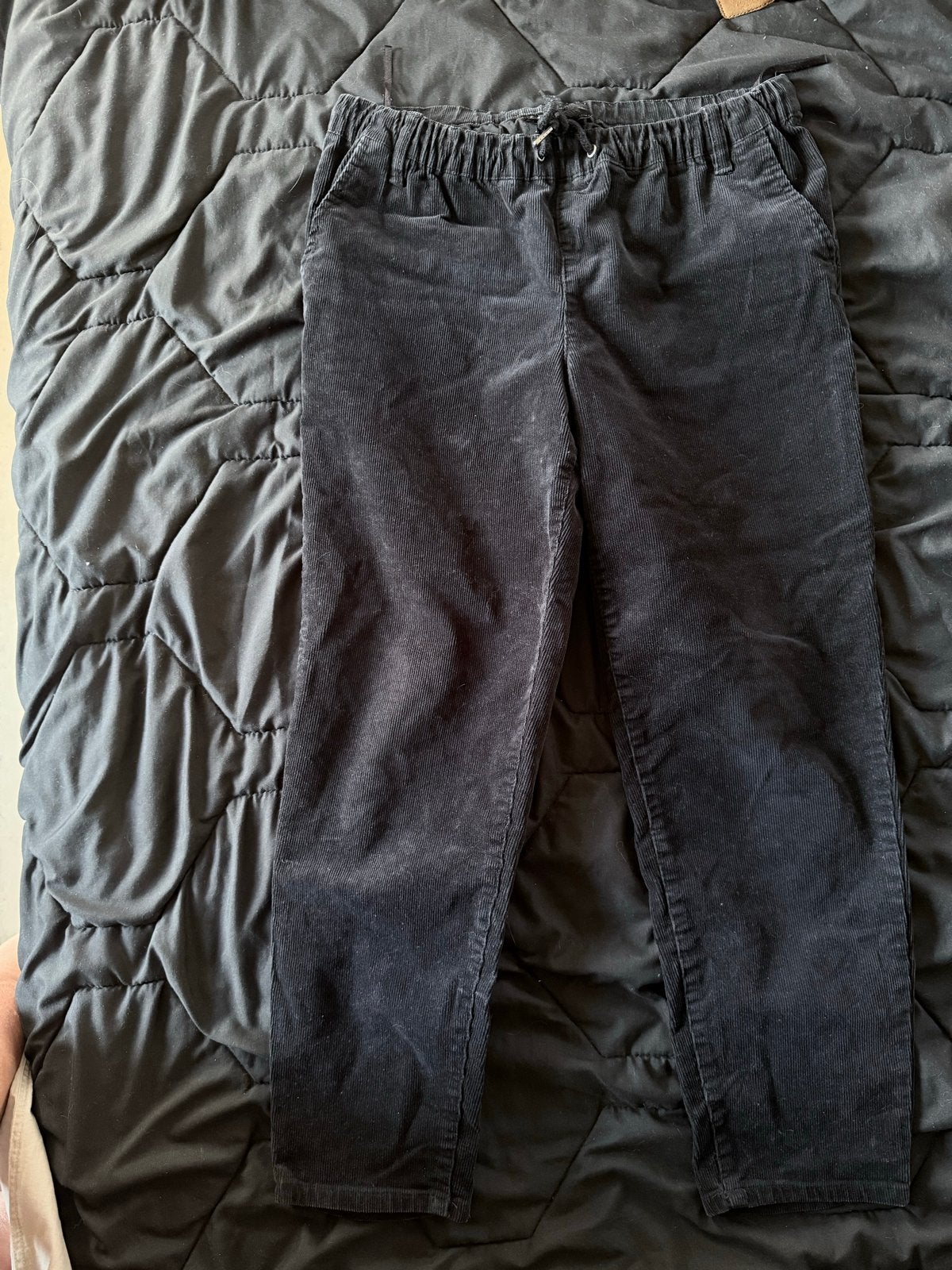 Zwarte corduroy broek - BPC Bonprix Collection, Zwart, Maat 42/44 (L), Ophalen of Verzenden, Driekwart