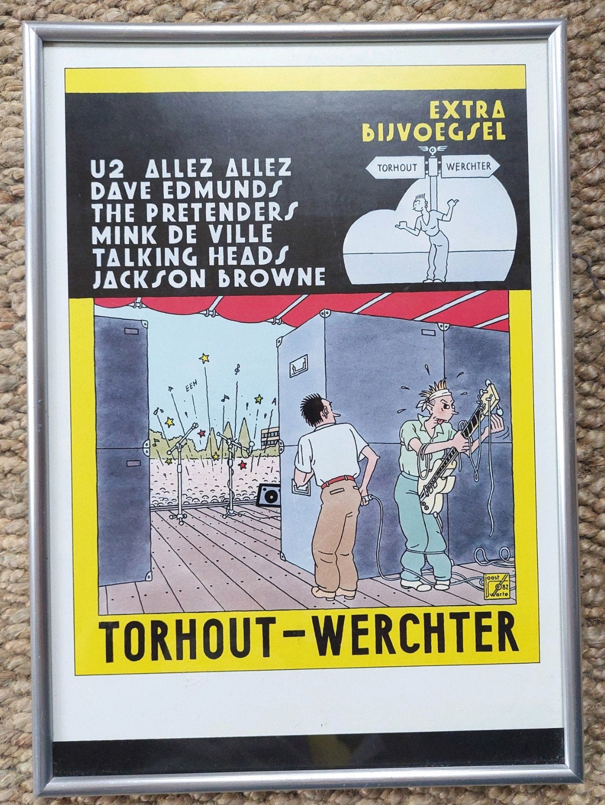 Torhout Werchter Joost Zwarte comic strip kunstwerk poster, Ophalen of Verzenden