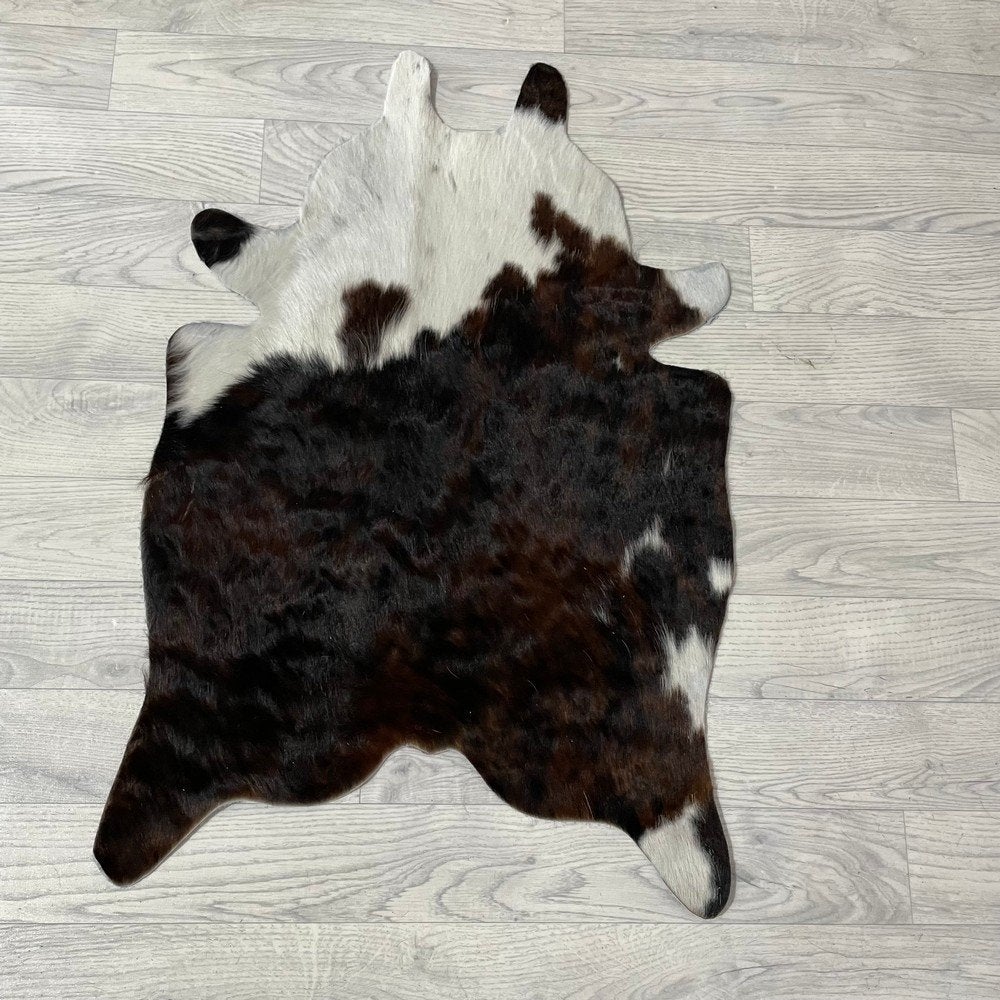 Mini koeienhuid bruin wit zwart 90x60cm #505 | Lederstore, Nieuw, Overige vormen, Zwart, 50 tot 100 cm