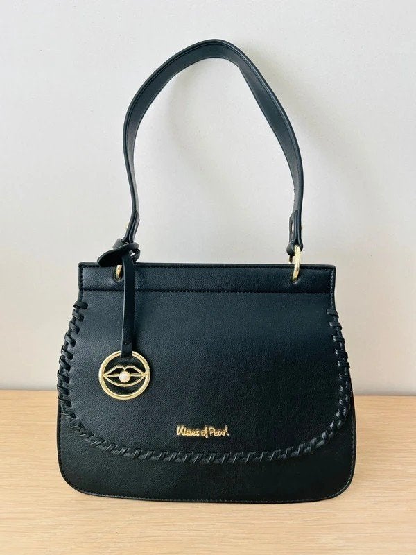 Zwarte handtas Kisses of Pearl NIEUW, Ophalen of Verzenden, Nieuw, Zwart, Handtas