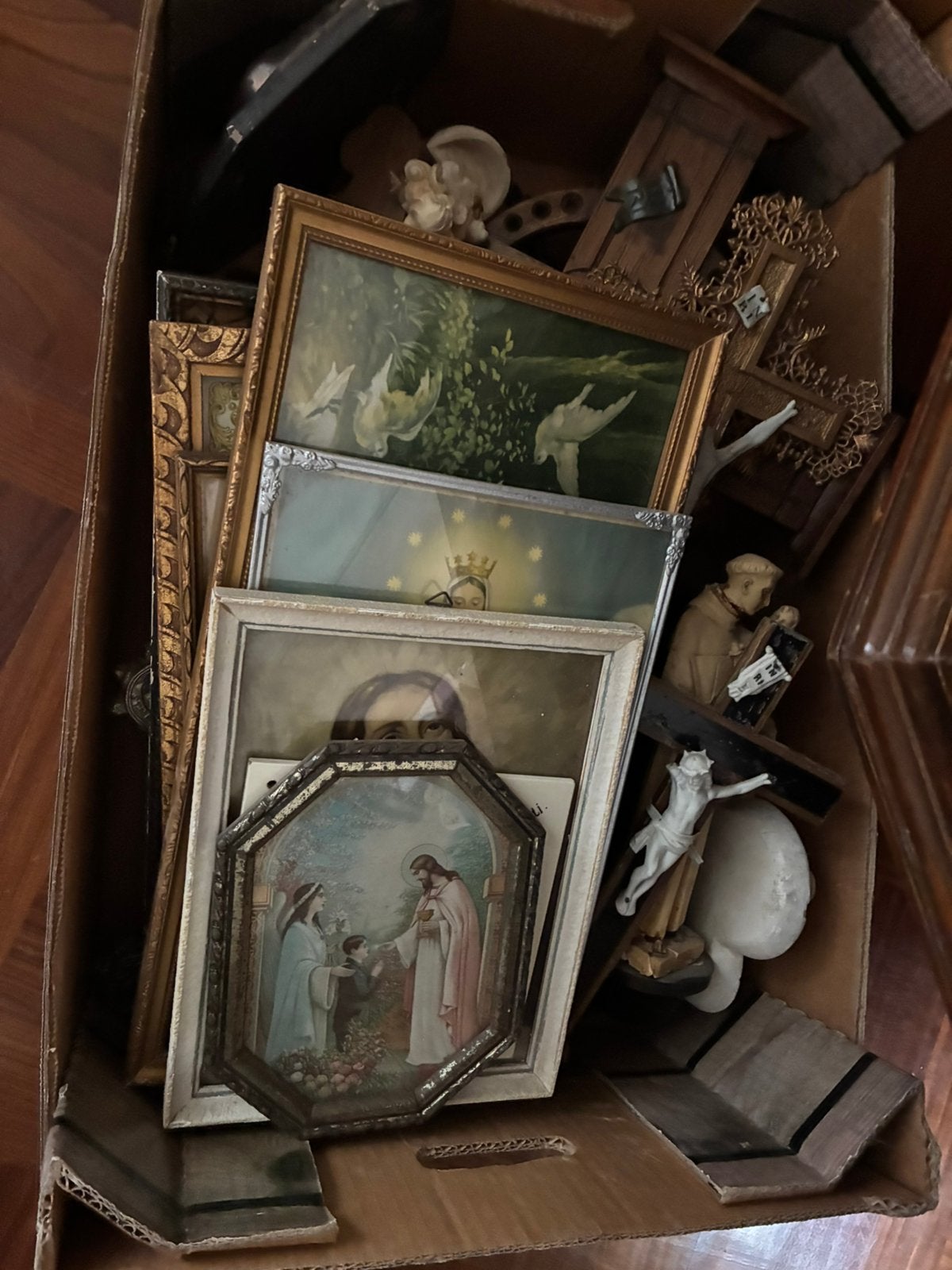 Verzameling beelden en schilderijtjes, Antiek en Kunst, Antiek | Religie, Ophalen