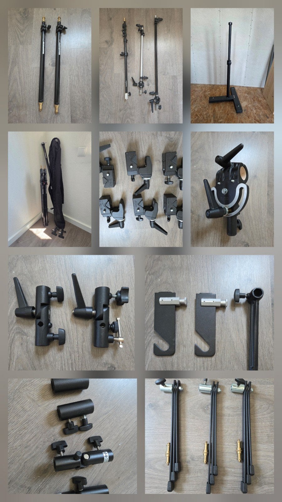 Diverse statieven en klemmen (grotendeels Manfrotto), Audio, Tv en Foto, Fotografie | Statieven en Balhoofden, Ophalen of Verzenden
