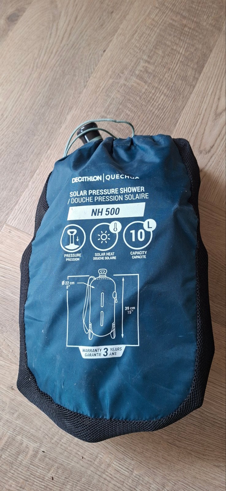 Decathlon Quechua NH 500 Solar Douche 10L, Caravans en Kamperen, Kampeeraccessoires, Ophalen of Verzenden, Nieuw