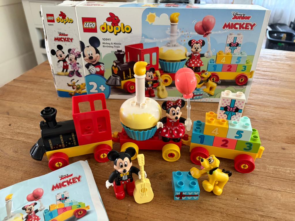 Lego Duplo 10941 Mickey & Minnie Birthday Train, Ophalen of Verzenden, Zo goed als nieuw, Duplo