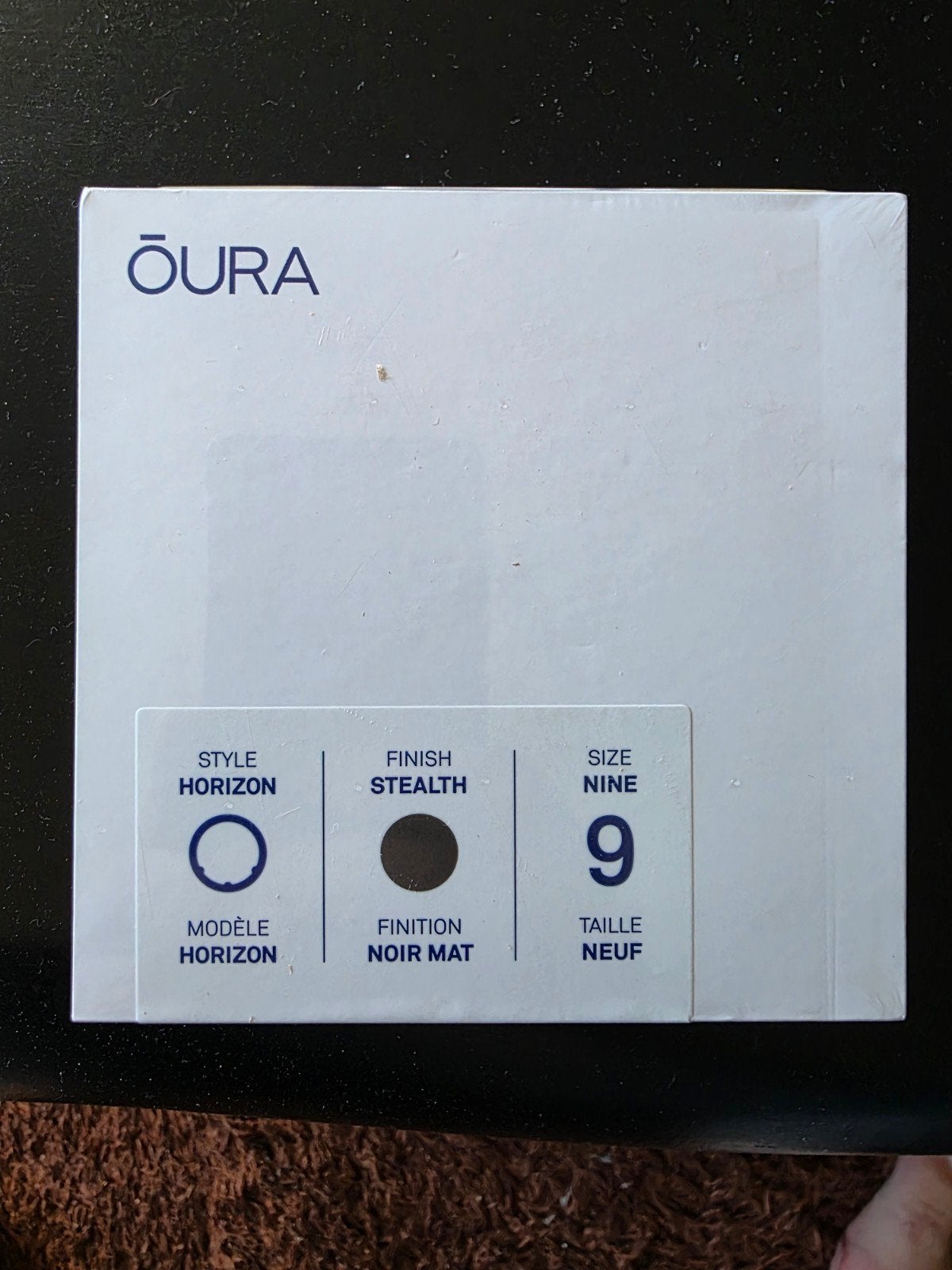 Oura Ring Gen 3 Horizon Stealth Maat 9 Nieuw in Verpakking, Oura, Zwart, Nieuw, Ophalen of Verzenden