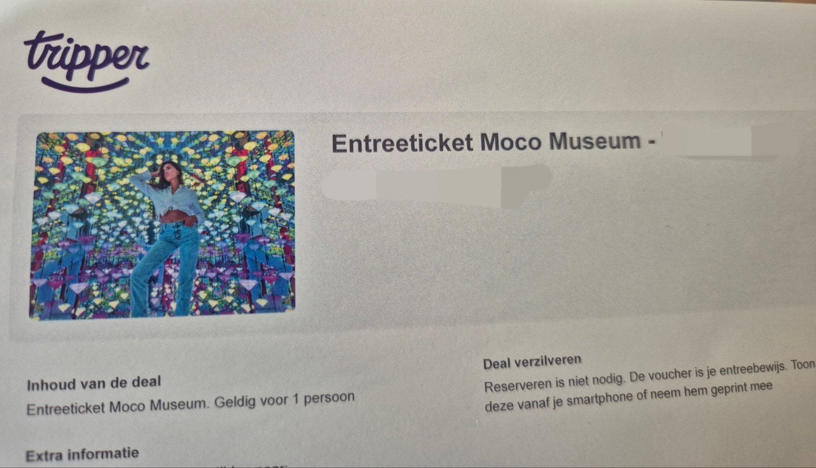 Entreeticket Moco museum 2 keer!, Twee personen, Ticket of Toegangskaart
