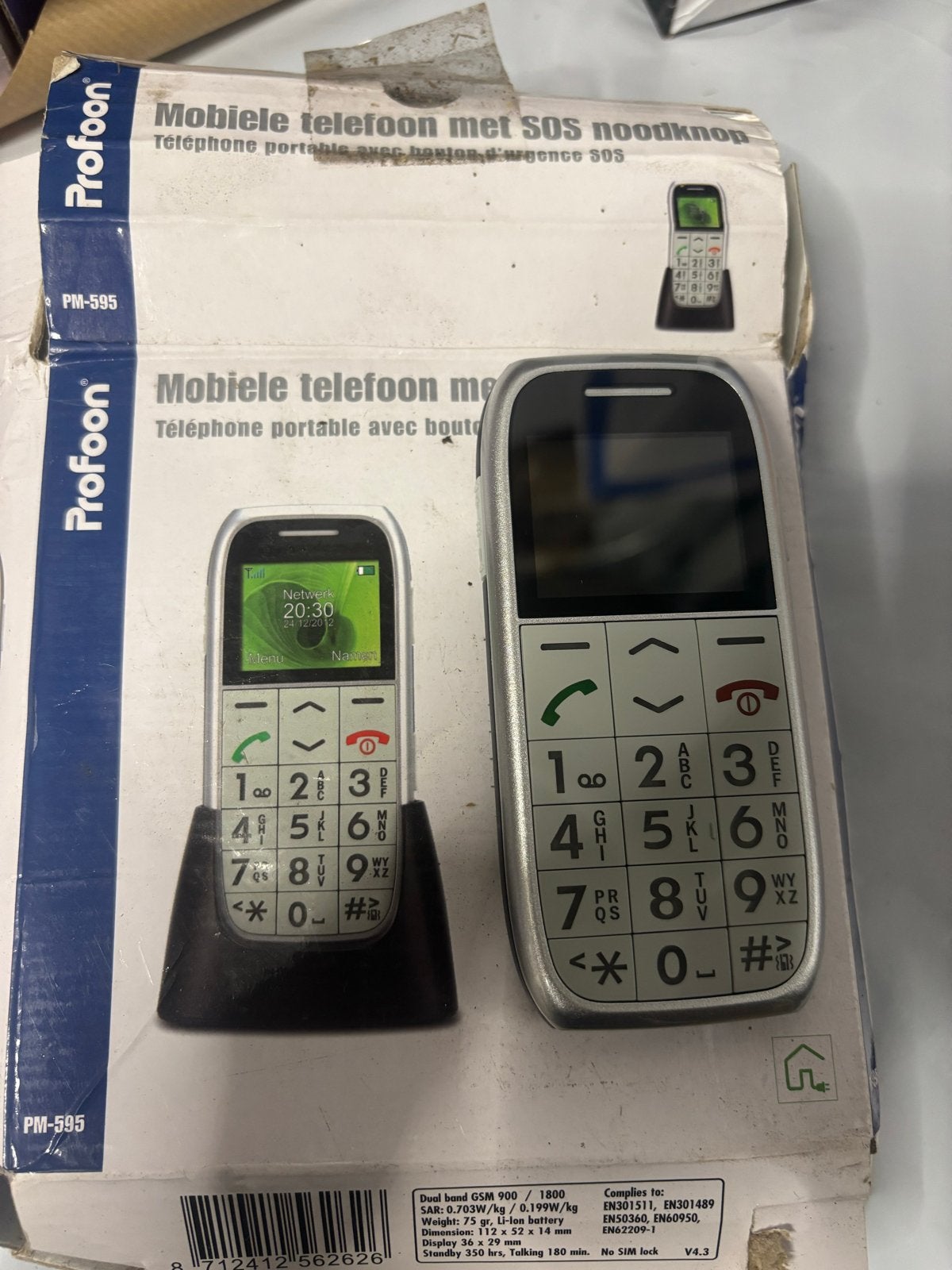 LET OP 2G! Profoon Senioren Mobiele Telefoon  (Nieuw), Diversen, PROFOON, Nieuw, Ophalen of Verzenden, Deltazijde