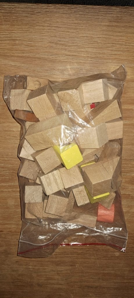 speelblokken van hout, 3 zakken., Ophalen of Verzenden, Gebruikt, Overige merken