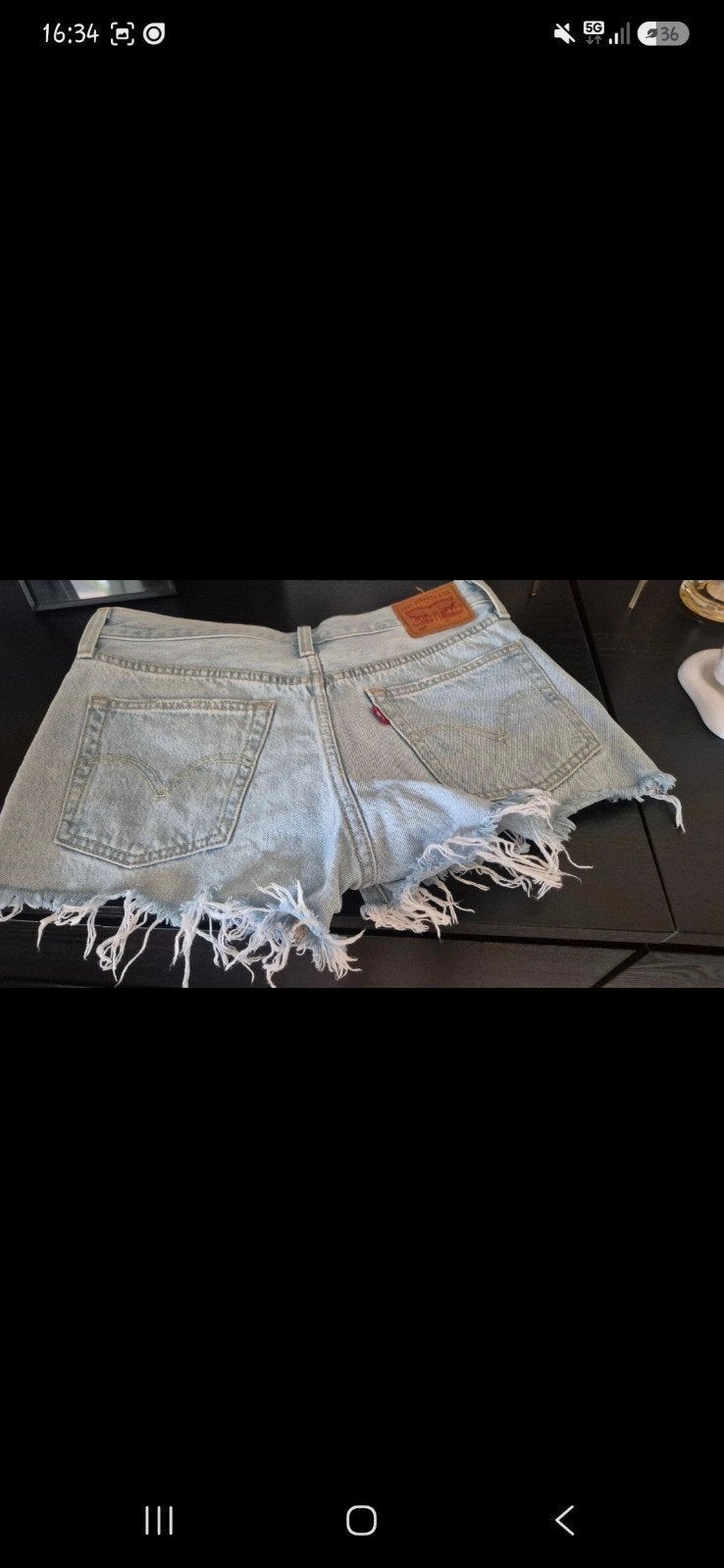 Levis short jeans lichtblauw original 501, Ophalen of Verzenden, Zo goed als nieuw, Blauw, W27 (confectie 34) of kleiner