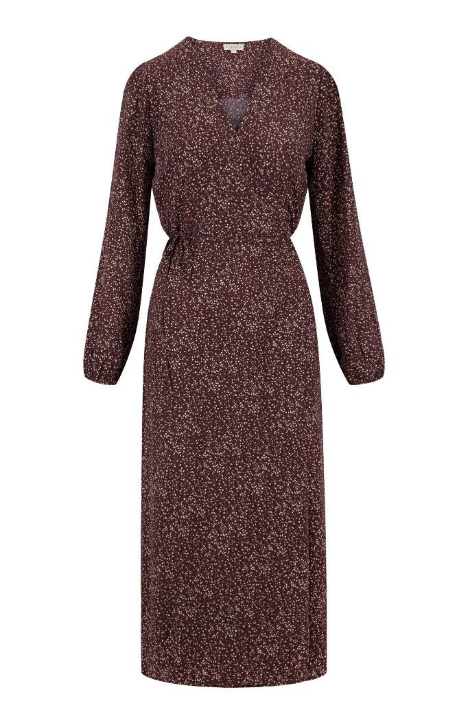Zusss Overslag Jurk Maat XXL - Over de Knie, Kleding | Dames, Bruin, Maat 46/48 (XL) of groter, Ophalen of Verzenden, Zo goed als nieuw