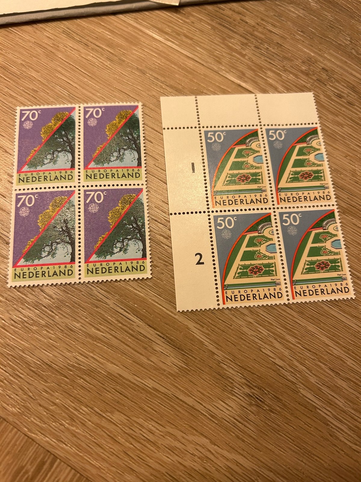 Postzegels Nederland Europa 1986 - 50c en 70c, Postzegels en Munten, Ophalen of Verzenden, Na 1940, Postfris