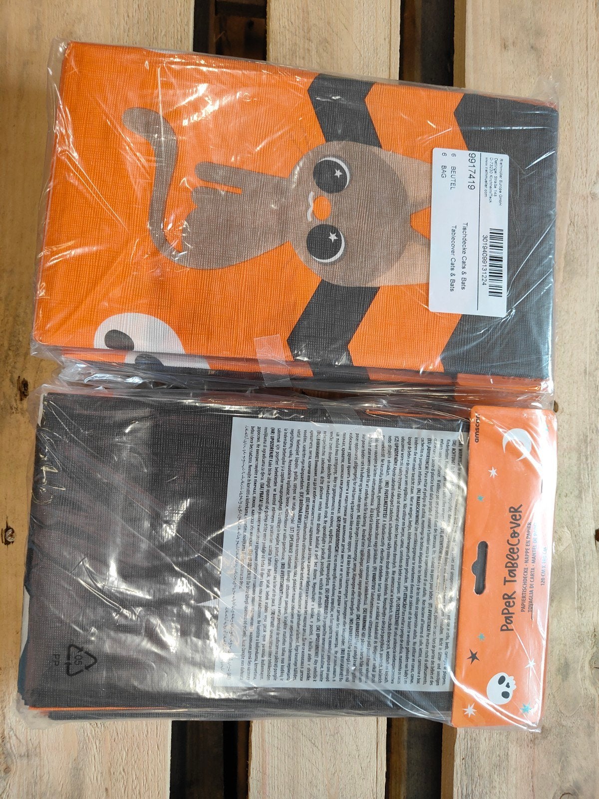 Partij 12 Halloween Tafelkleden Cats & Bats, ., Nieuw, Ophalen of Verzenden, .