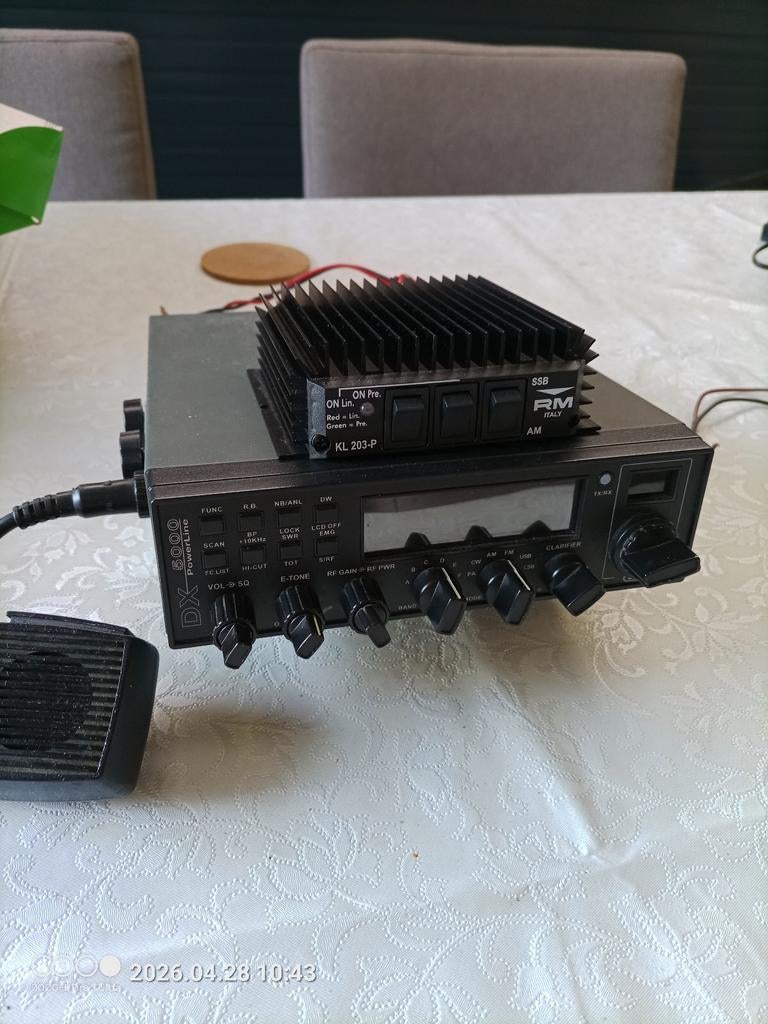 Crt dx5000+lineaire 100 watt+tafel mic., Telecommunicatie, Ophalen of Verzenden