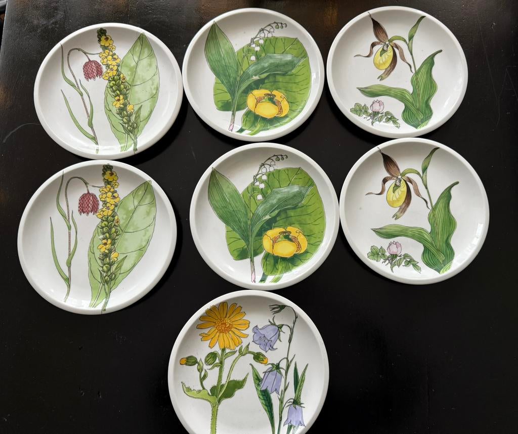 Ikea midsommar ontbijtbordjes 7x, Huis en Inrichting, Ophalen of Verzenden, Zo goed als nieuw, Bord
