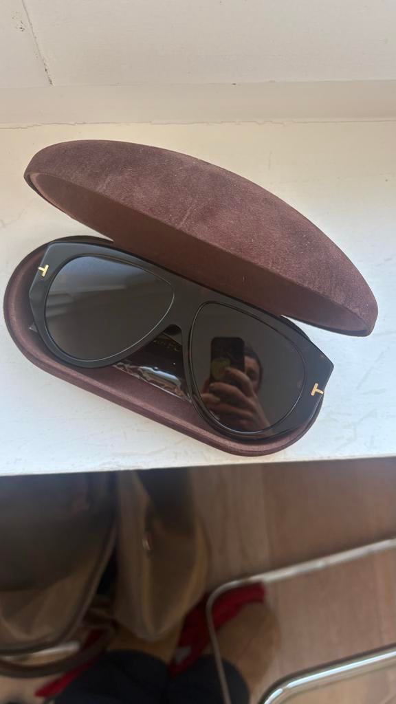 Tom Ford FT1044 Zonnebril Bruin, Overige merken, Gebruikt, Zonnebril, Bruin