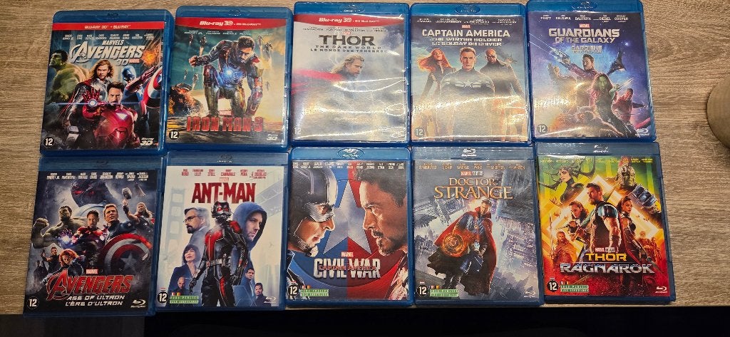 Marvel Bluray collectie, Ophalen, Zo goed als nieuw, Actie