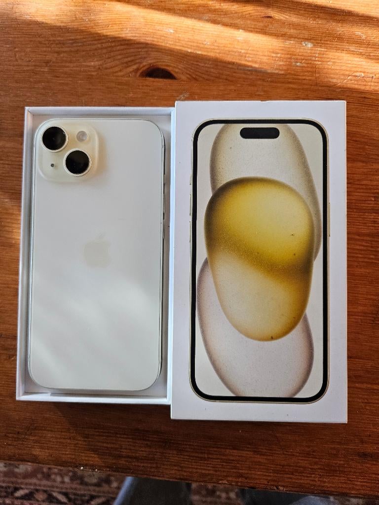 Nette gele, roze, zwarte, blauwe of groene  iPhone 15 100% b, Telecommunicatie, Mobiele telefoons | Apple iPhone, 128 GB, IPhone 15