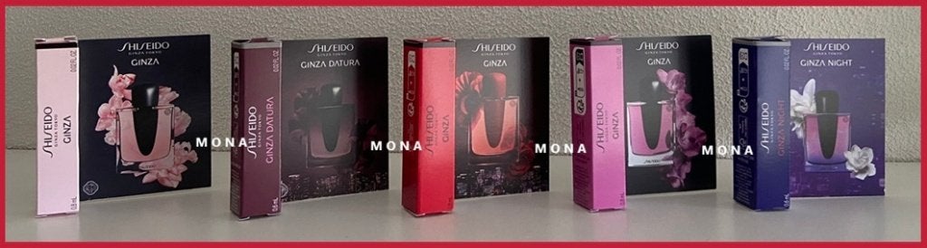Ginza set 5 parfum samples proefjes testers monsters, Verzenden, Nieuw