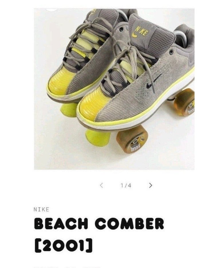 Nike Beach Comber rolschaatsen - Grijs/Geel (2001), Ophalen, Gebruikt, Overige typen, Overige merken