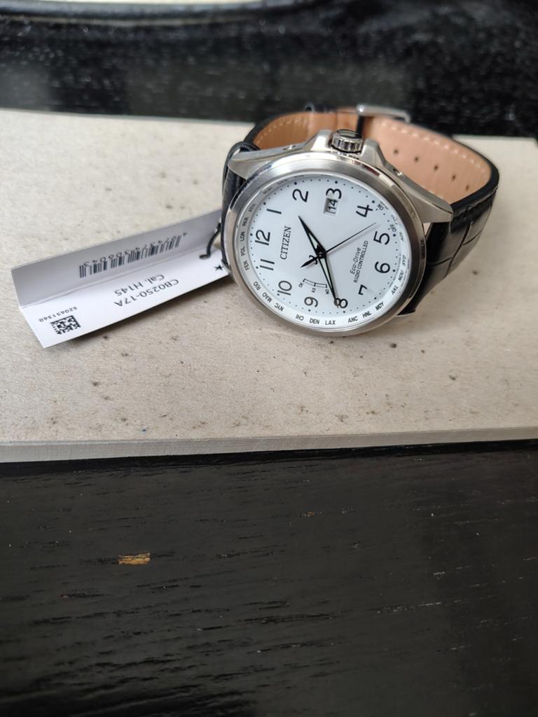 Citizen eco drive en radio controlled, Leer, Ophalen of Verzenden, Zo goed als nieuw, Polshorloge