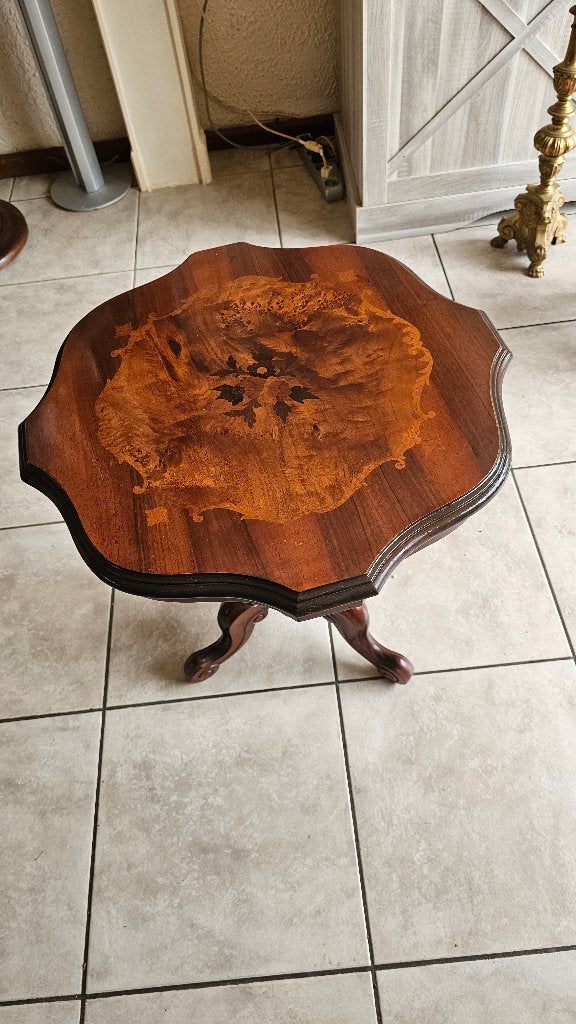 Bijzettafeltje Vintage Italiaans, Minder dan 55 cm, Gebruikt, Rond, Vintage Italiaans bijzettafeltje