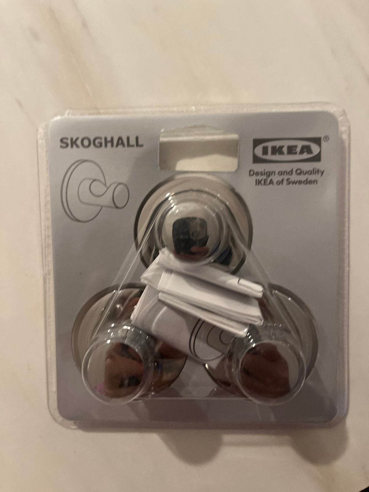 IKEA SKOGHALL Haken (3 stuks) - Nieuw in verpakking, Ophalen, Nieuw, Zilver, Metaal