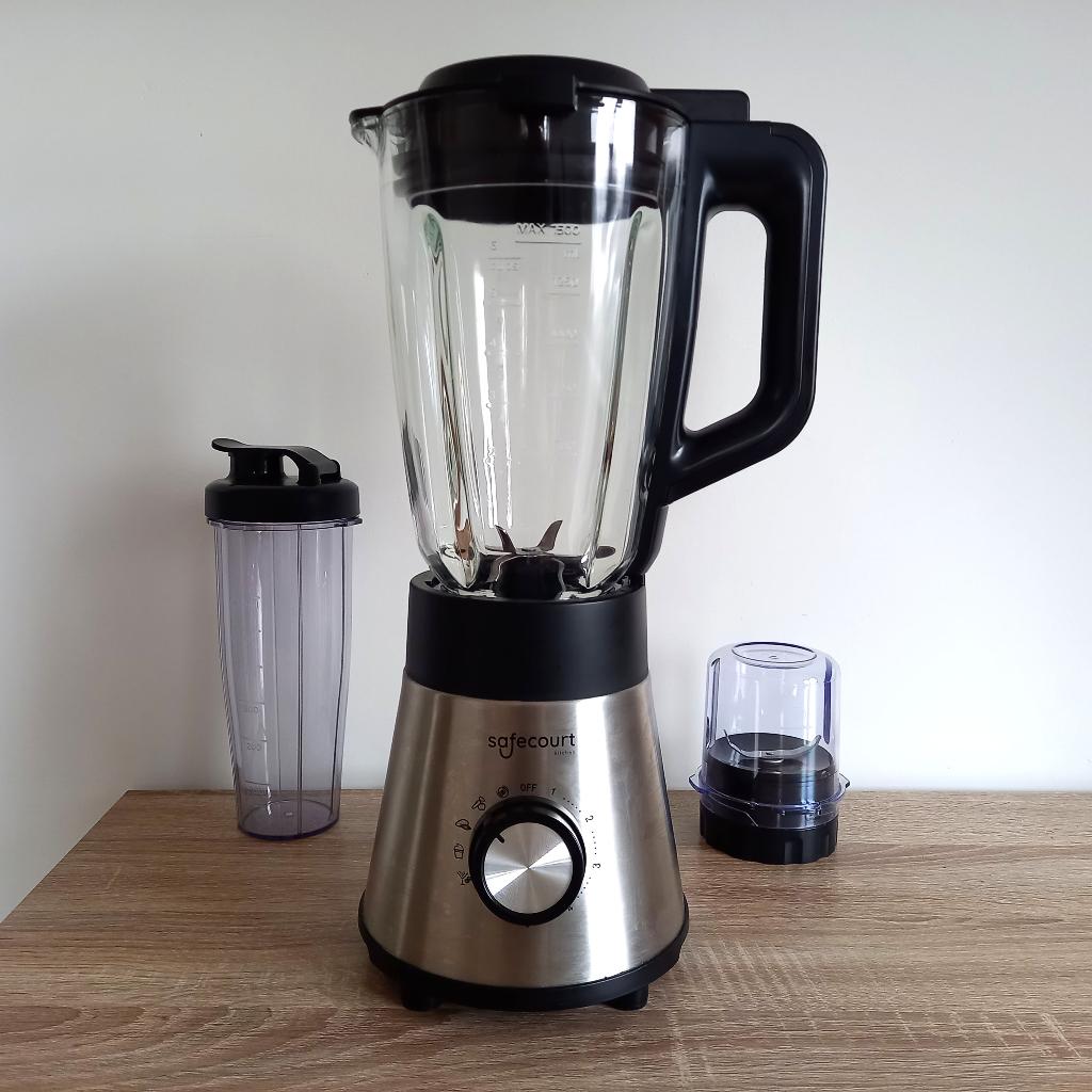 Smoothie maker / blender van Safecourt + extra's + garantie, Witgoed en Apparatuur, Keukenmixers, 1 tot 2 liter, 3 snelheden of meer