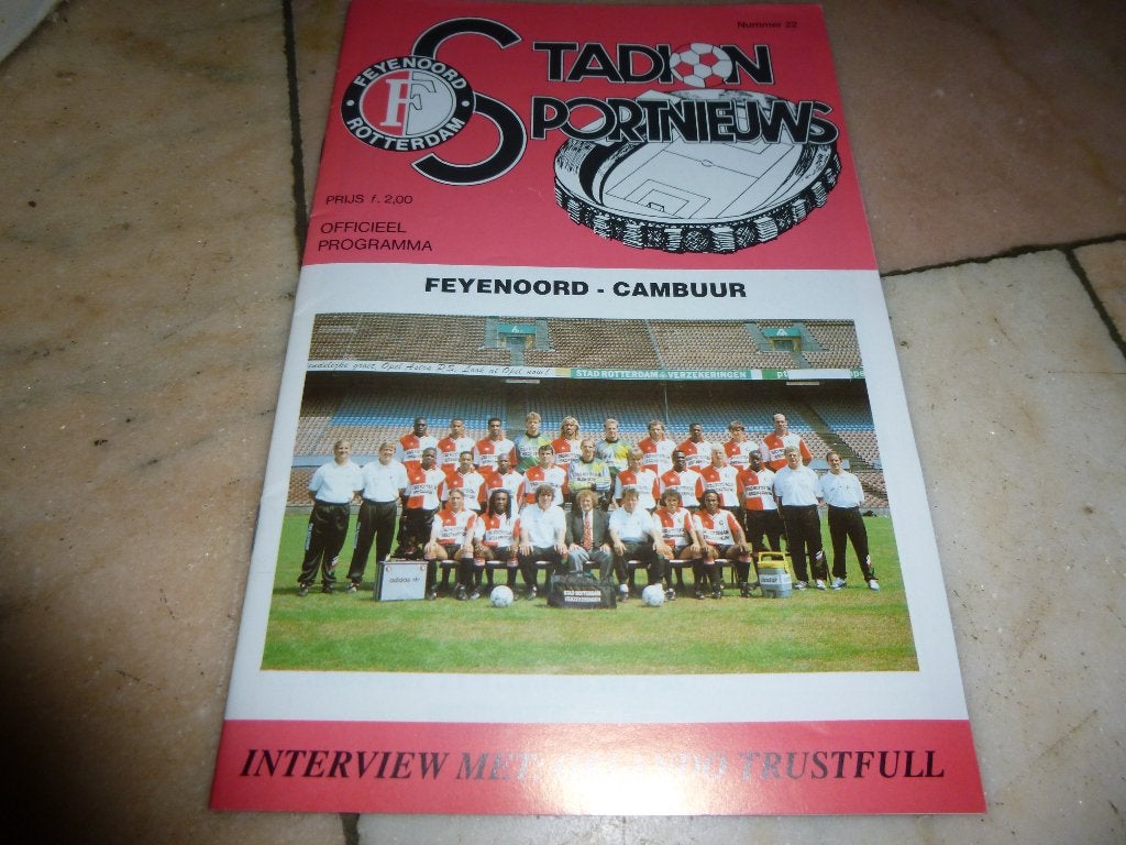 Feyenoord-Cambuur uit en thuis, Verzamelen, Sportartikelen en Voetbal, Verzenden, Zo goed als nieuw, Feyenoord