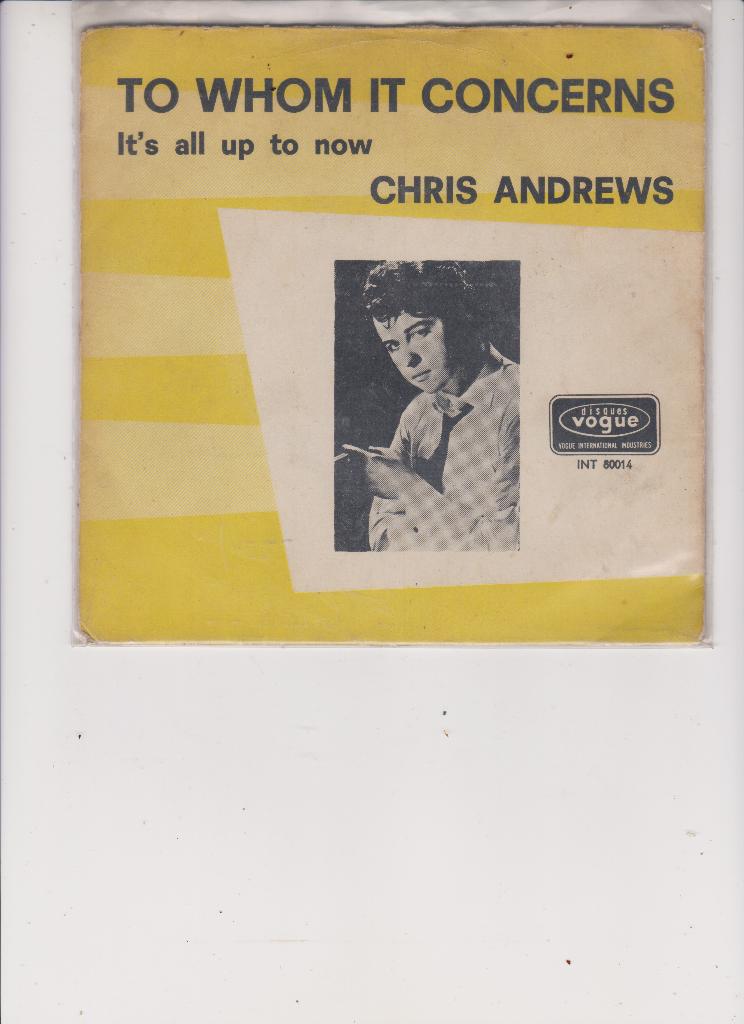 chris andrews, Cd's en Dvd's, Vinyl Singles, Ophalen of Verzenden, Gebruikt, Pop