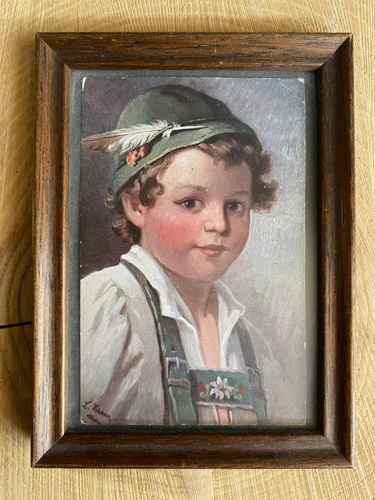 Antieke Kunst-Ansichtkaart - Vintage lijstje!, Ophalen of Verzenden