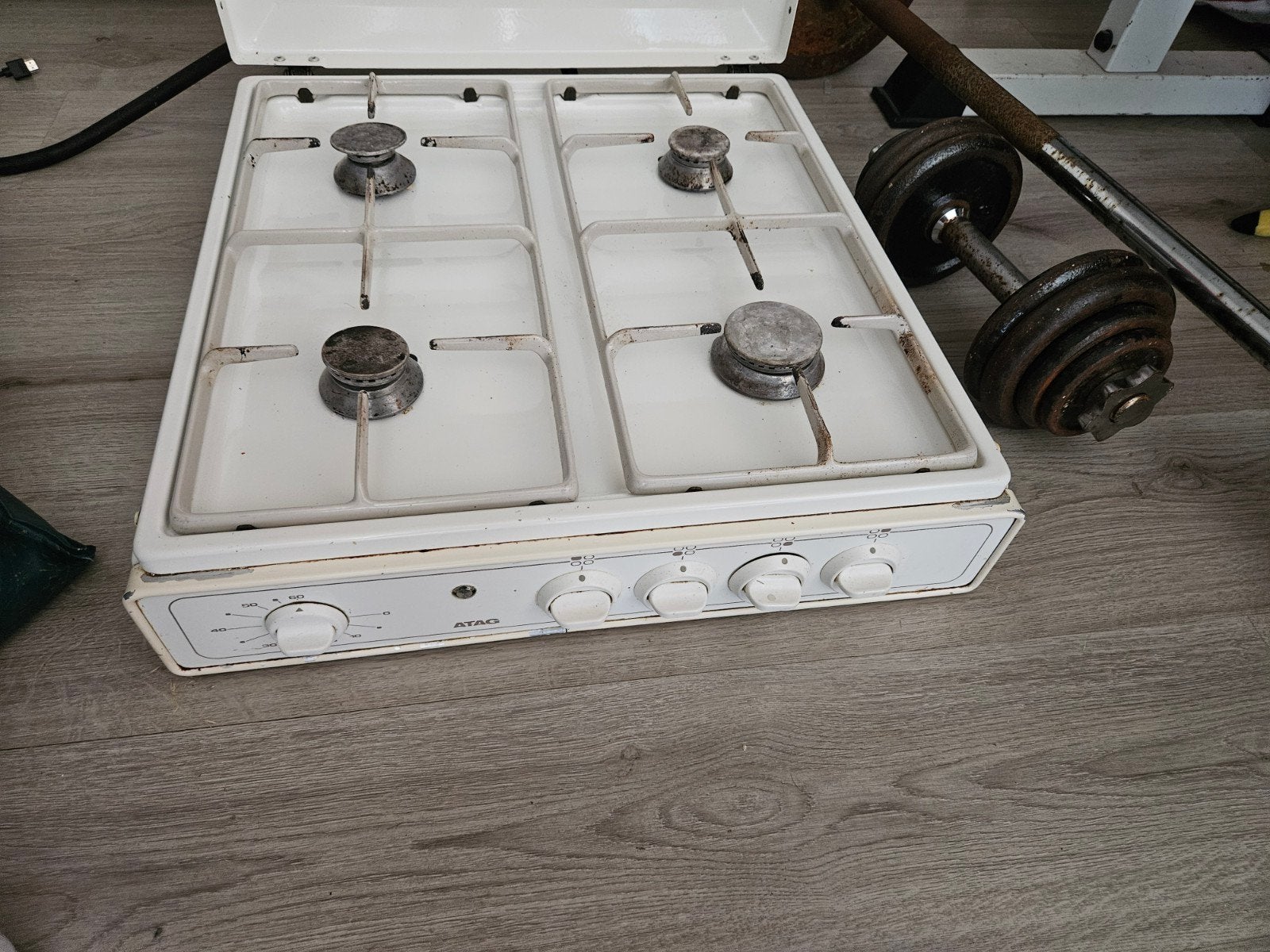 gasstel vrijstaand 4 pitter, Ophalen, Gebruikt, 4 kookzones, Gas