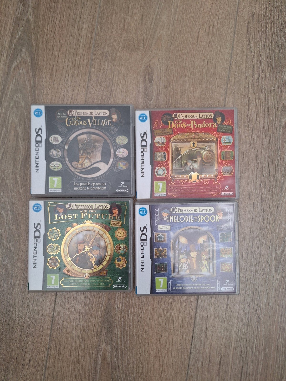 Professor Layton Nintendo DS games - 4 stuks, Puzzel en Educatief, 1 speler, Ophalen of Verzenden, Zo goed als nieuw