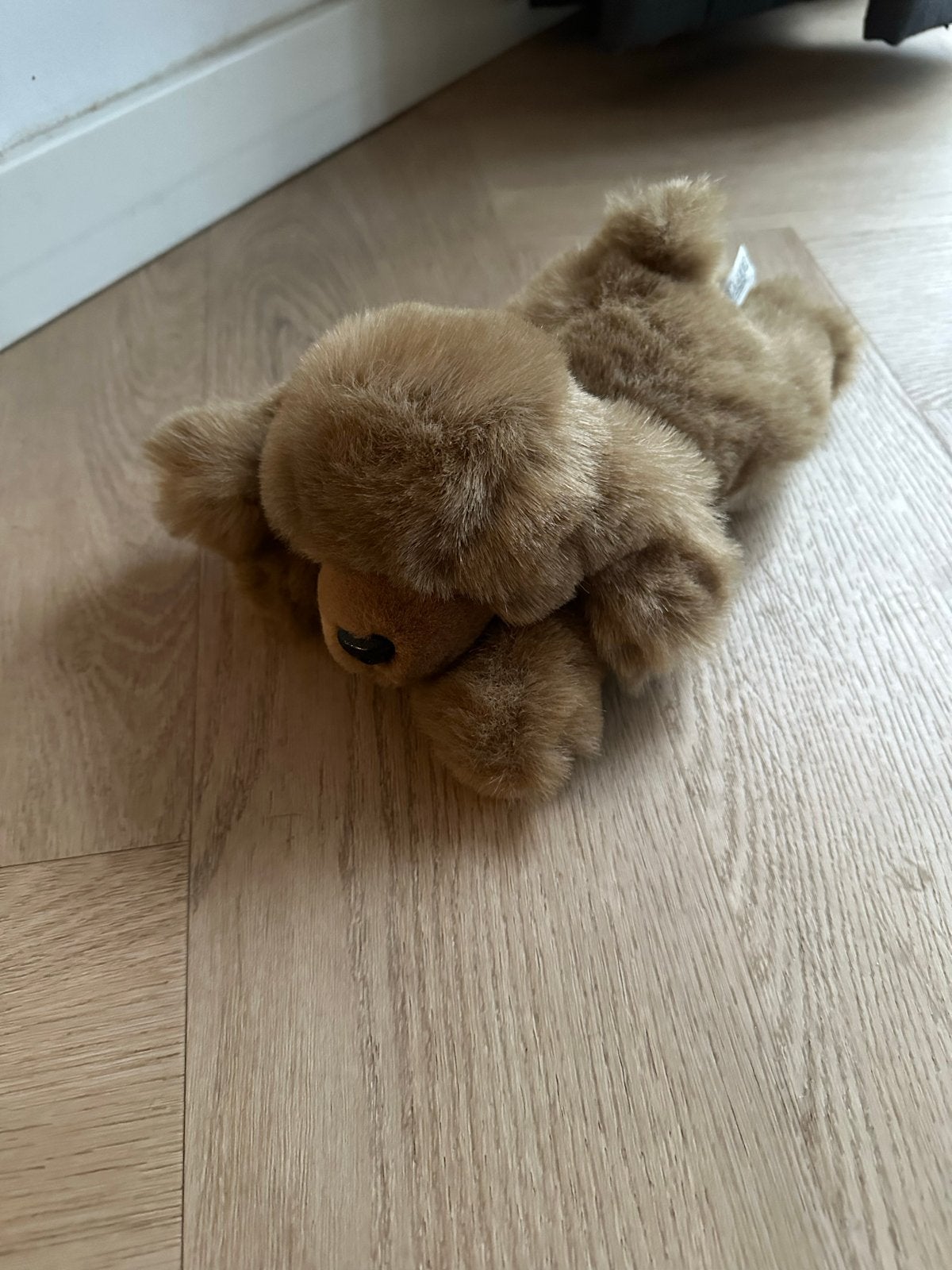 Schattige bruine knuffel hond - Zo goed als nieuw, Beer, Ophalen of Verzenden, Zo goed als nieuw, Middelgroot (20 tot 80 cm)