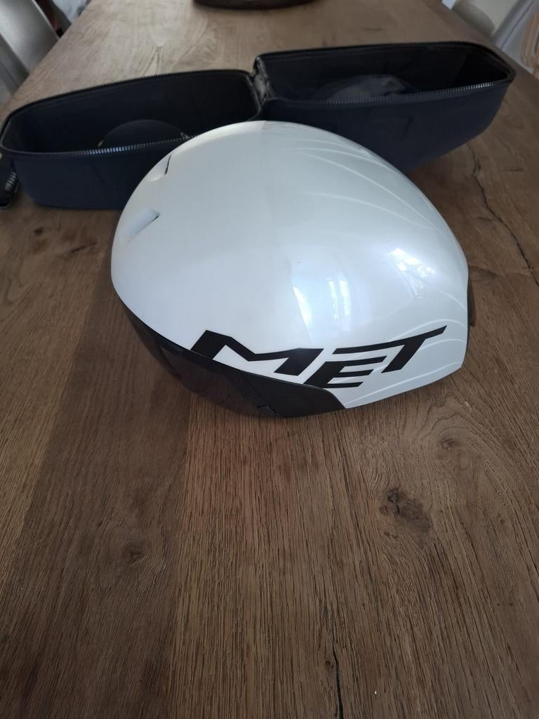 MET Codatronca Tijdrithelm wit, Fietsen en Brommers, Overige maten, Ophalen of Verzenden, Heer of Dame, MET